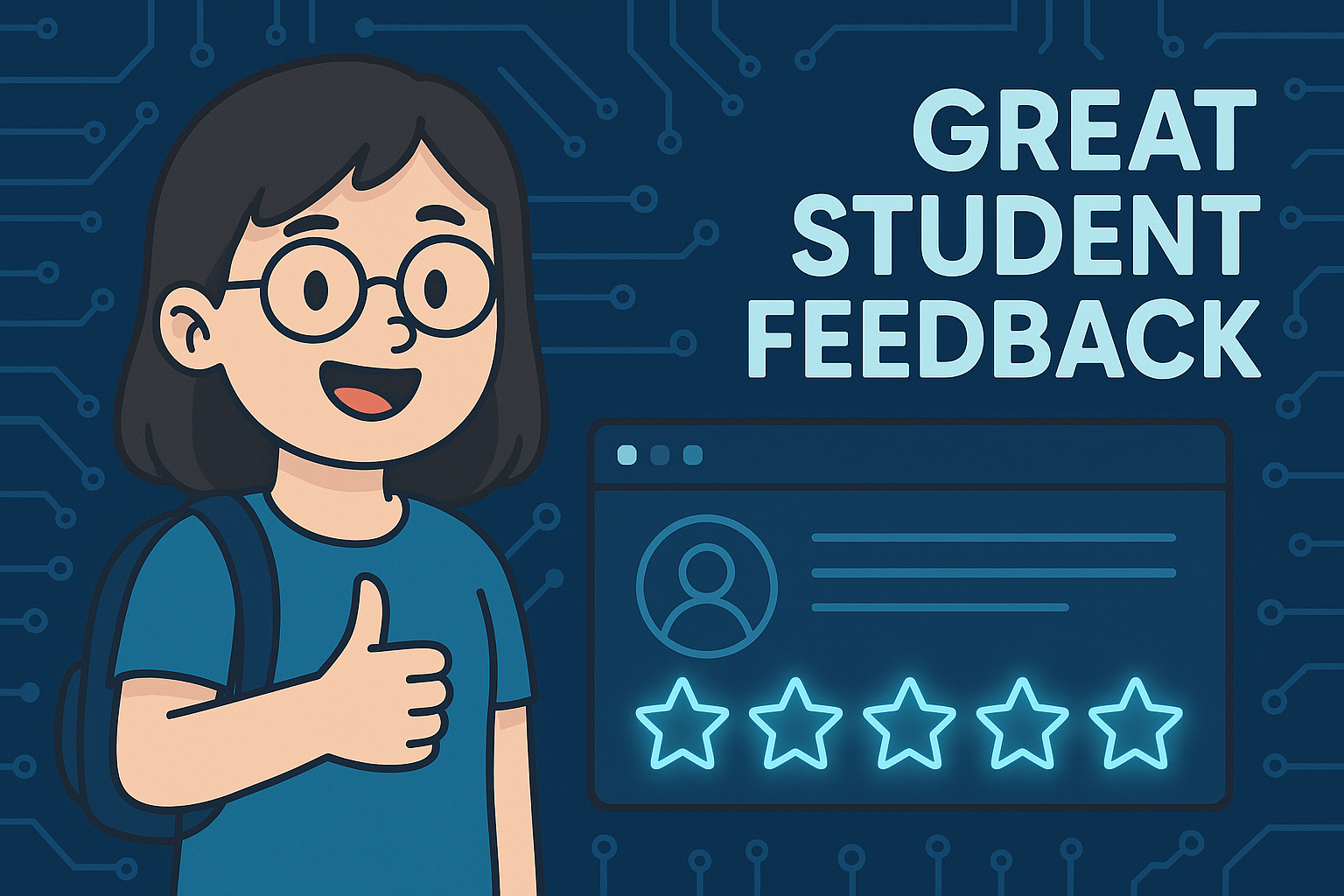 Picture showing great feedback